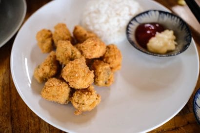 Deep-fried mackerel