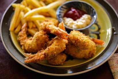 Deep-fried shrimps