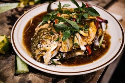 Chinese Steamed whole fish ( Promfet)